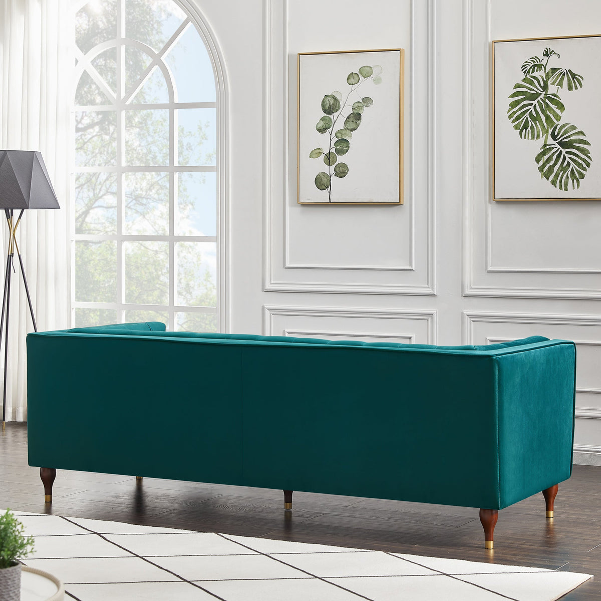 Houston Modern Sofa (Teal - Velvet)