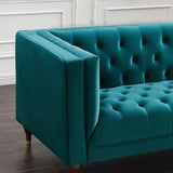 Houston Modern Sofa (Teal - Velvet)