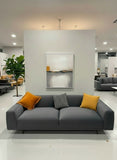 Enza Home Carino 2-Piece Living Room Set in Dark Grey
