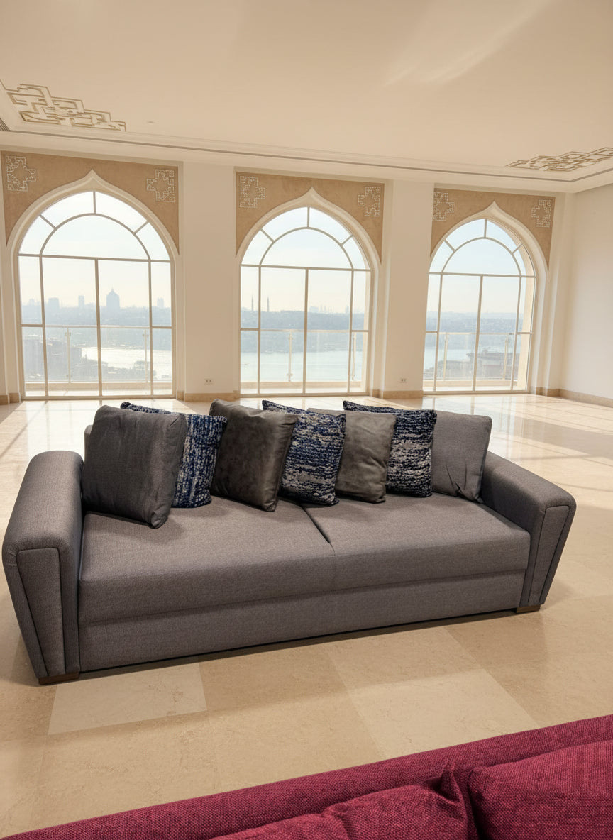 Brera - 3 Seater Sofa Bed - 11003 Brown Blue