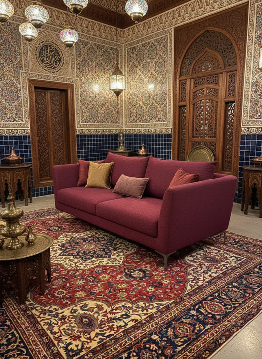 Gravity 3-Seat Sofa and love seat- Burgundy