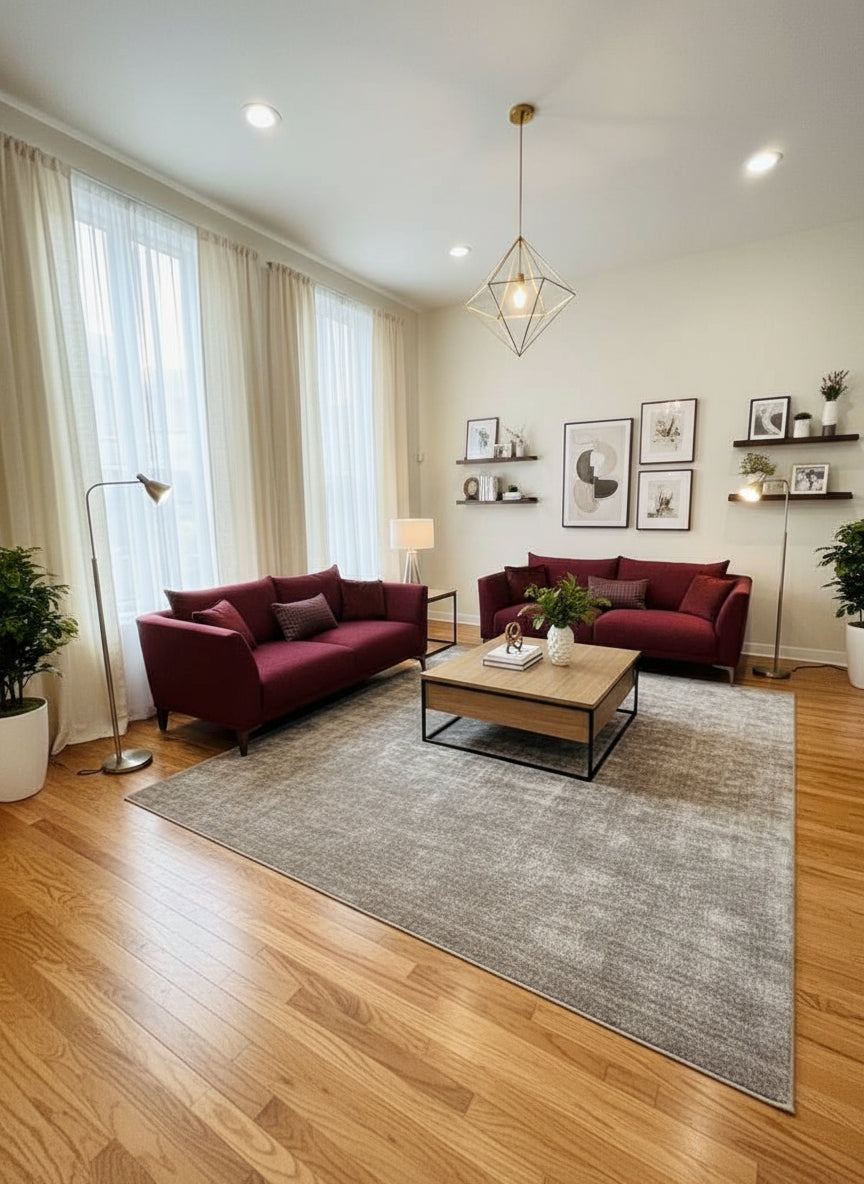 Gravity 3-Seat Sofa and love seat- Burgundy