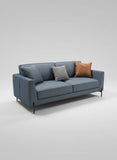 Enza Home Dante 2-Seater Metal & Polyester Fabric Sofa in BlueBlack