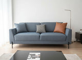 Enza Home Dante 2-Seater Metal & Polyester Fabric Sofa in BlueBlack