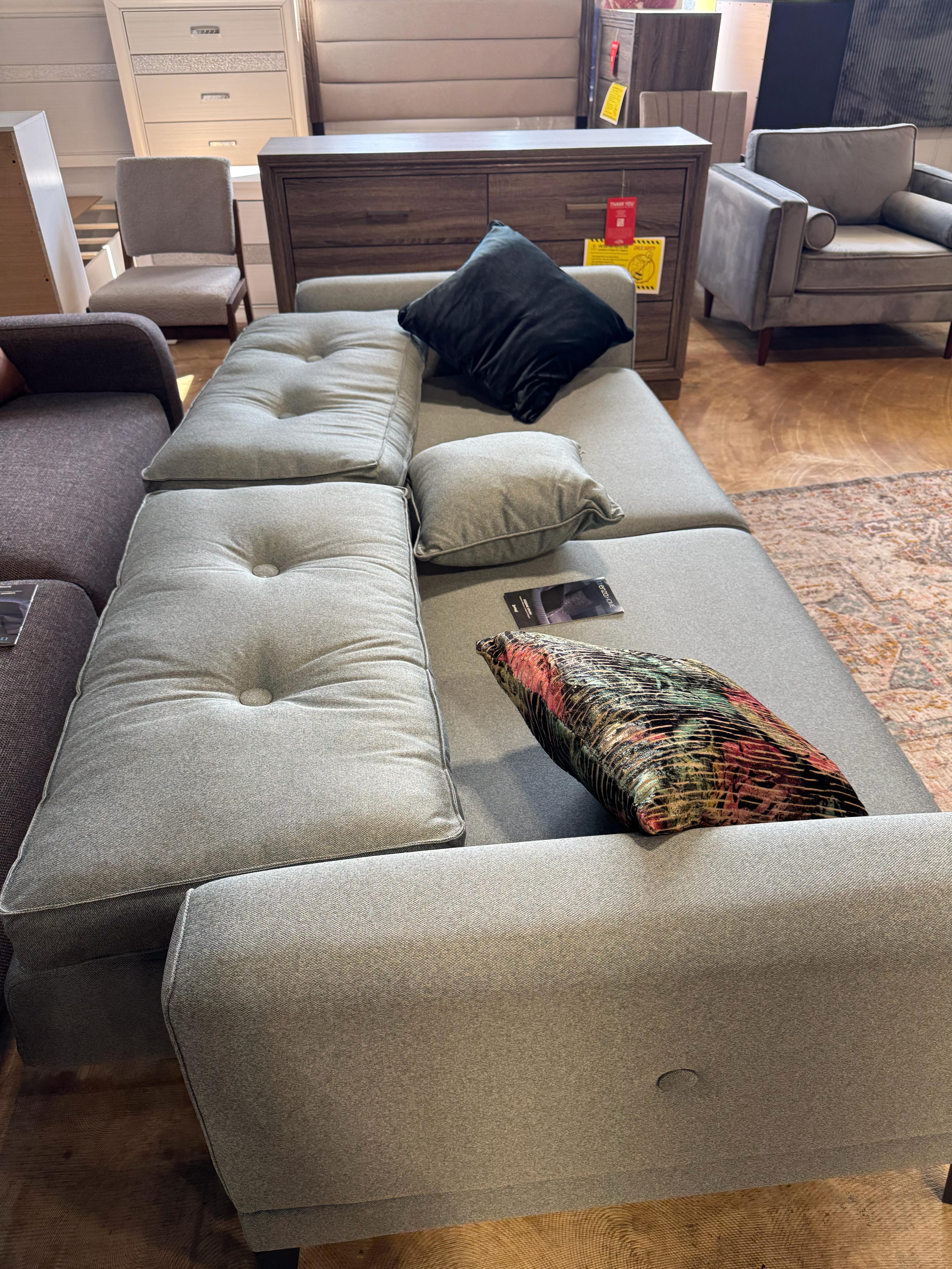 US Cordell 3 Seater Sofa Bed - Light Grey