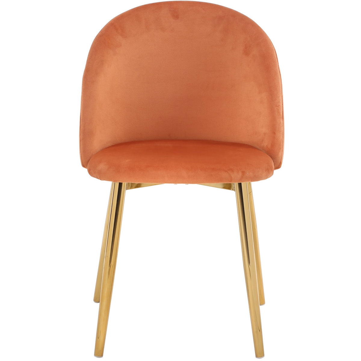 Vanessa Orange Velvet Dining Chair