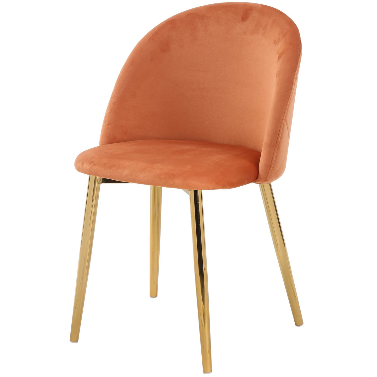 Vanessa Orange Velvet Dining Chair