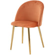 Vanessa Orange Velvet Dining Chair