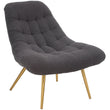 Edna Grey Boucle Lounge Chair