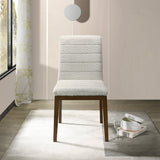 Isley White Boucle Dining Chair