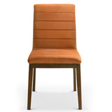 Ines Burnt Orange Velvet Dining Chair (Set Of 2)