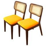 Kaden Orange Velvet Dining Chair (Set Of 2)