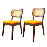 Kaden Orange Velvet Dining Chair (Set Of 2)