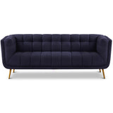 Kano Sofa (Large - Dark Blue Boucle With Metal Feet)