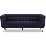 Kano Sofa (Large - Dark Blue Boucle With Metal Feet)