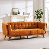 Kano Large Sofa (Burnt Orange-Velvet)