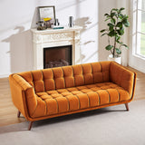 Kano Large Sofa (Burnt Orange-Velvet)