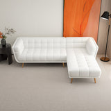 Kano L Shape Sectional Cream Boucle Sofa (Right Facing Chaise)