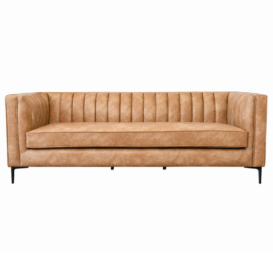 Kendra Sofa 84 ( Cognac Leather)