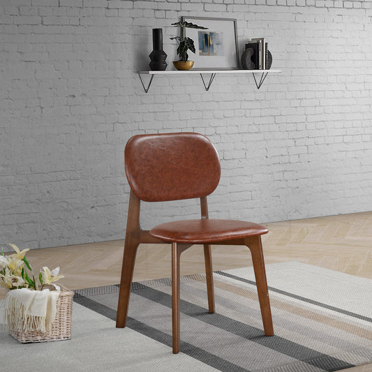 Kinsey Brown Leather Dining Chair