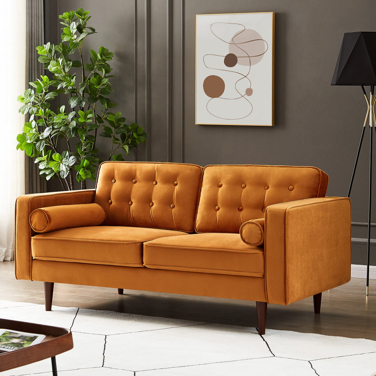 Kirby Loveseat (Burnt Orange)