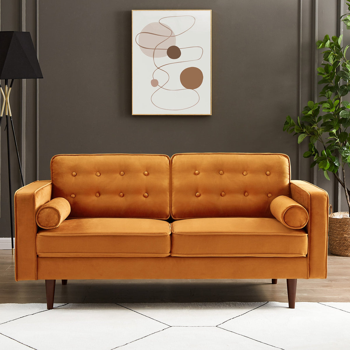 Kirby Loveseat (Burnt Orange)