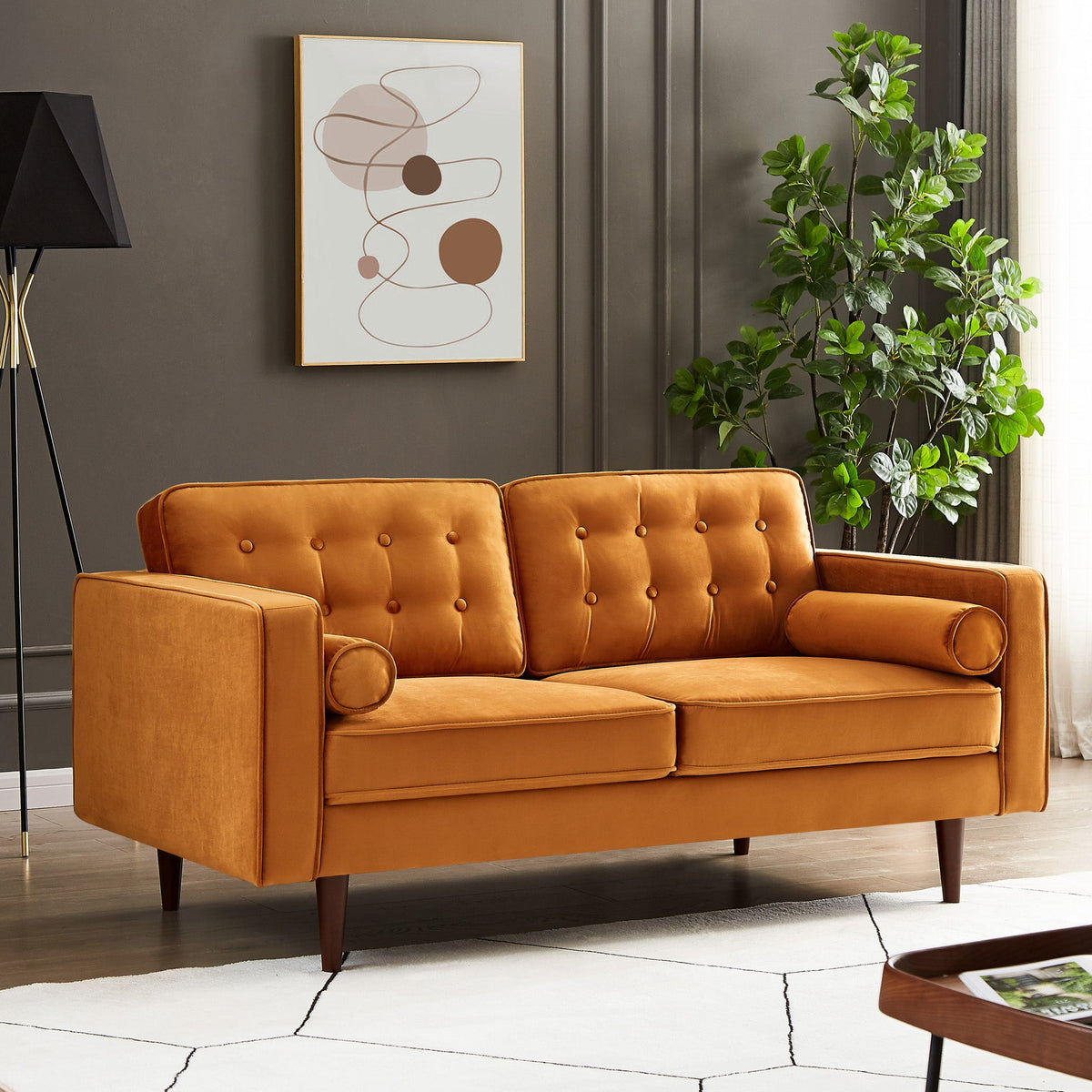 Kirby Loveseat (Burnt Orange)