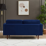 Kirby Loveseat (Navy Blue Velvet)