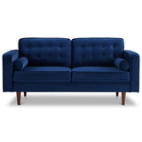 Kirby Loveseat (Navy Blue Velvet)