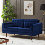 Kirby Loveseat (Navy Blue Velvet)