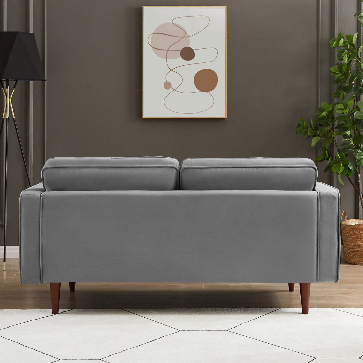 Kirby Loveseat (Grey Velvet)