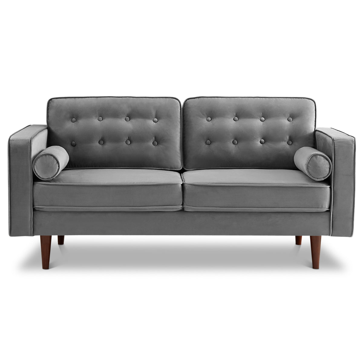 Kirby Loveseat (Grey Velvet)