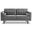 Kirby Loveseat (Grey Velvet)