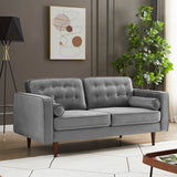 Kirby Loveseat (Grey Velvet)