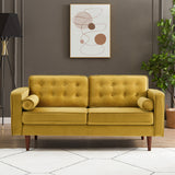 Kirby Loveseat (Gold Velvet)