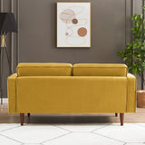 Kirby Loveseat (Gold Velvet)