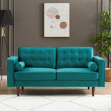 Kirby Loveseat (Teal Velvet)