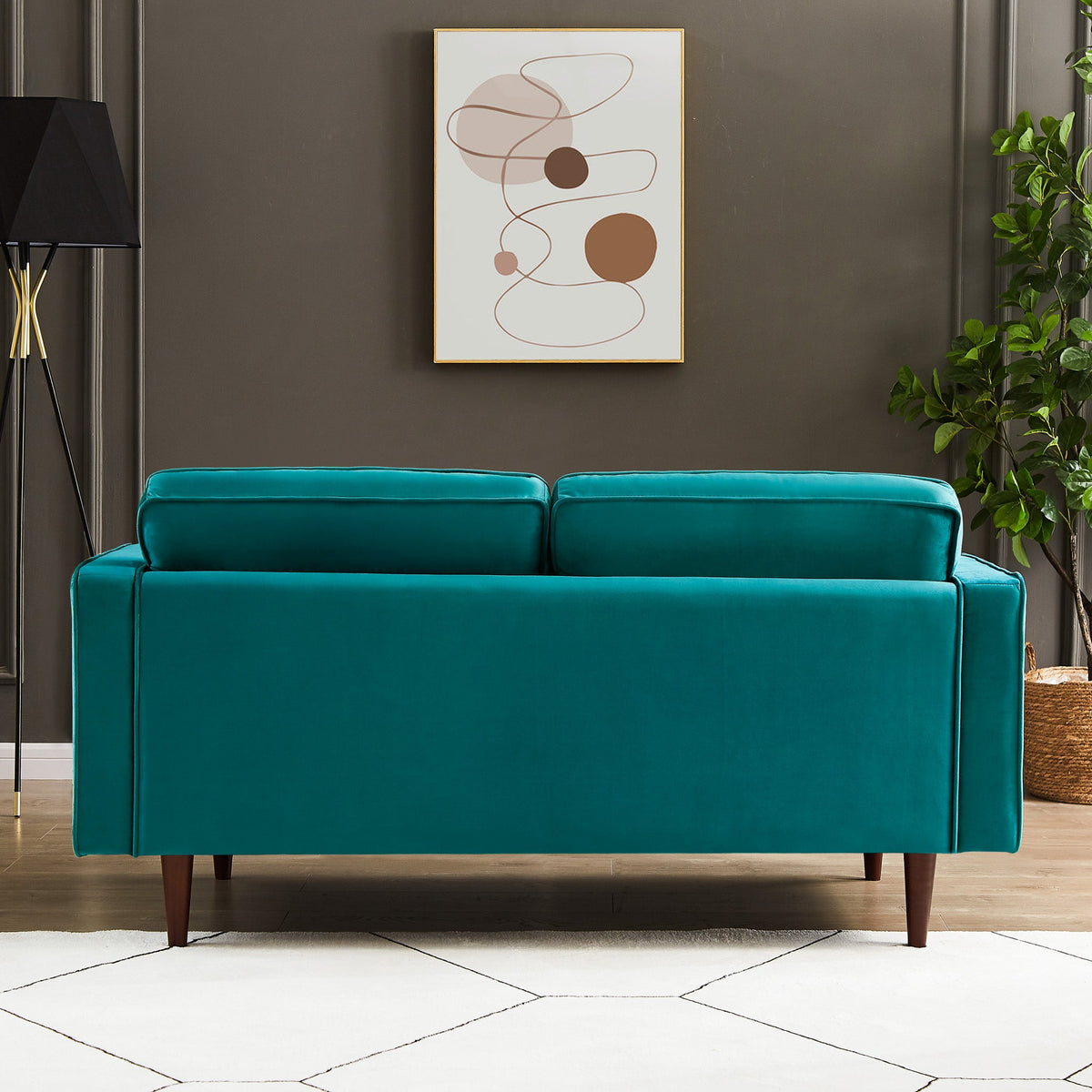 Kirby Loveseat (Teal Velvet)