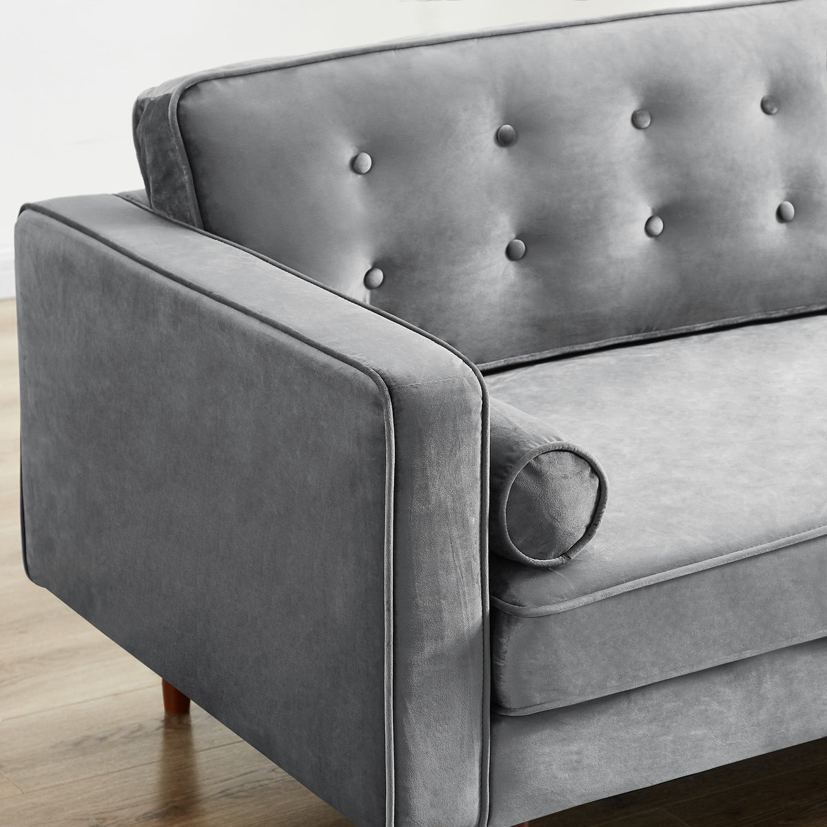 Kirby Loveseat (Grey Velvet)