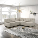 Linden Grey Leather Modular Corner Sofa