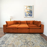 Laurel Modular Sofa (Burnt Orange Velvet)