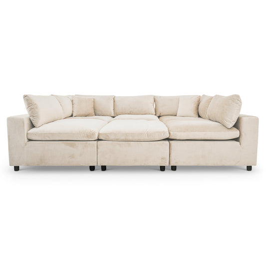 Laurel Modular Sofa (Ivory Velvet)