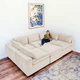 Laurel Modular Sofa (Ivory Velvet)