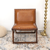 Pohan Leather Lounge Chair Tan