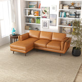 Ferre Leather Sectional Left Facing Chaise