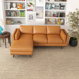 Ferre Leather Sectional Left Facing Chaise