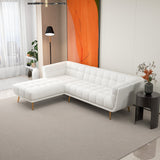 Kano L Shape Sectional Cream Boucle Sofa (Left Facing Chaise)