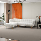 Kano L Shape Sectional Cream Boucle Sofa (Left Facing Chaise)