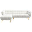 Kano L Shape Sectional Cream Boucle Sofa (Left Facing Chaise)