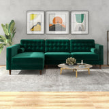 Olson Sectional Sofa (Green) Left Chaise